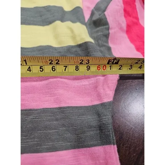 T by Talbots Stripe Tee 1X Dopamine Coastal Spring Teacher Capsule Plus Size - Picture 5 of 6